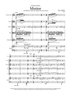 Nico Muhly: Motion - Score & Parts
