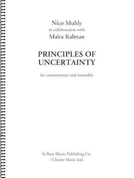 Nico Muhly: Principles Of Uncertainty - Score
