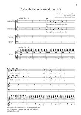 Johnny Marks: Rudolph The Red-Nosed Reindeer (arr. Richard Allain)