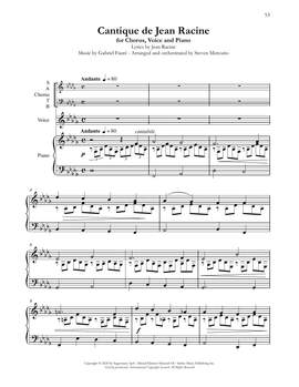 Andrea Bocelli: Cantique de Jean Racine (arr. Steven Mercurio)