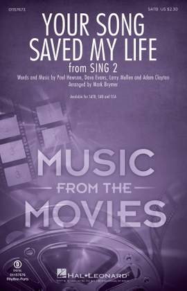 U2: Your Song Saved My Life (from Sing 2) (arr. Mark Brymer) - Synthesizer
