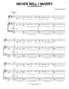 Frank Loesser: Never Will I Marry (from Greenwillow)