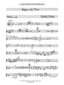 Canadian Brass: Adagio in G Minor - Bb Trumpet 1