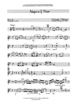 Canadian Brass: Adagio in G Minor - Trumpet 1 in C