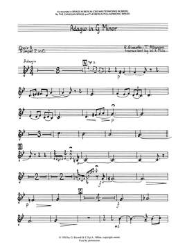 Canadian Brass: Adagio in G Minor - Trumpet 2 in C