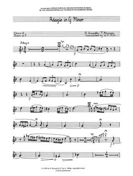Canadian Brass: Adagio in G Minor - F Horn