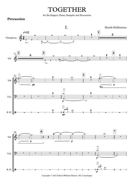 Henrik Hellstenius: Together - Percussion