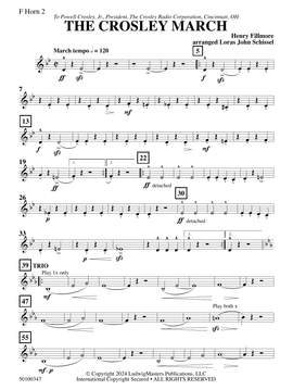 Henry Fillmore: The Crosley March (arr. Loras John Schissel) - Horn 2