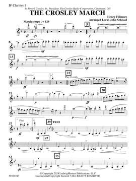 Henry Fillmore: The Crosley March (arr. Loras John Schissel) - Clarinet 1