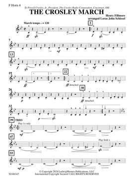 Henry Fillmore: The Crosley March (arr. Loras John Schissel) - Horn 4