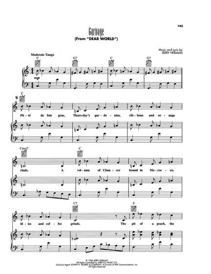 Jerry Herman: Garbage (from Dear World)