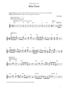 Tony Pegler: Bella Clave (from LCME Electronic Keyboard Grade 6 List A)