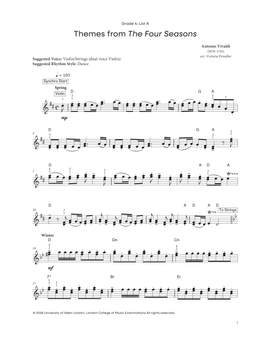 Antonio Vivaldi: Themes from the Four Seasons (from LCME Electronic Keyboard Grade 4 List A)