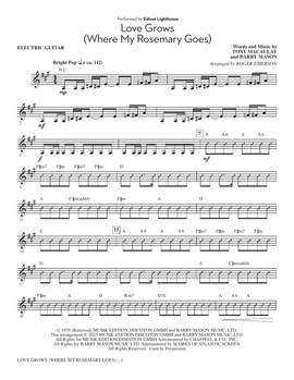Edison Lighthouse: Love Grows (Where My Rosemary Goes) (arr. Roger Emerson) - Electric Guitar