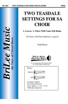 Noah Reese: Two Teasdale Settings for SA Choir