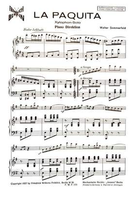 Sommerfeld, W: La Paquita