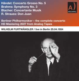 Wilhelm Furtwängler conducts Händel-Brahms-Blacher and R. Strauss complete concerto 25.04.1954