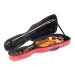4/4 full-size moulded violin case - Red Product Image
