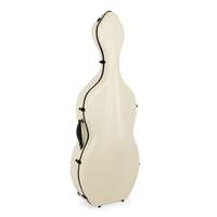 Polycarbonate 4/4 full-size cello case - Ivory