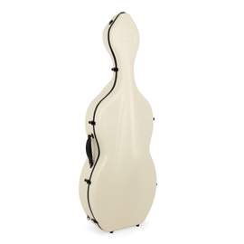 Polycarbonate 4/4 full-size cello case - Ivory