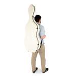 Polycarbonate 4/4 full-size cello case - Ivory Product Image