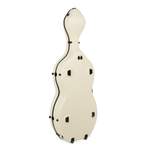 Polycarbonate 4/4 full-size cello case - Ivory Product Image