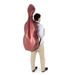 Polycarbonate 4/4 full-size cello case - Red Product Image