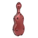 Polycarbonate 4/4 full-size cello case - Red Product Image