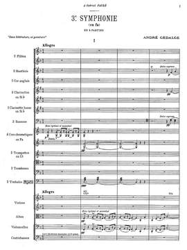 Gédalge, André: Symphony No. 3 in F Major
