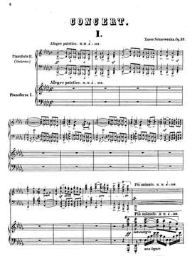 Scharwenka, Franz Xaver: Piano Concerto No. 1 in B-flat minor Op. 32 (Piano reduction, 2 copies)