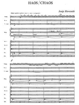 Slavenski, Josip: Haos (Chaos) for large orchestra with organ (1932)