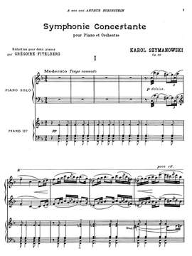Szymanowski, Karol: Symphonie concertante (Symphony No. 4) Op. 60 for piano and orchestra (Piano reduction, 2 copies)