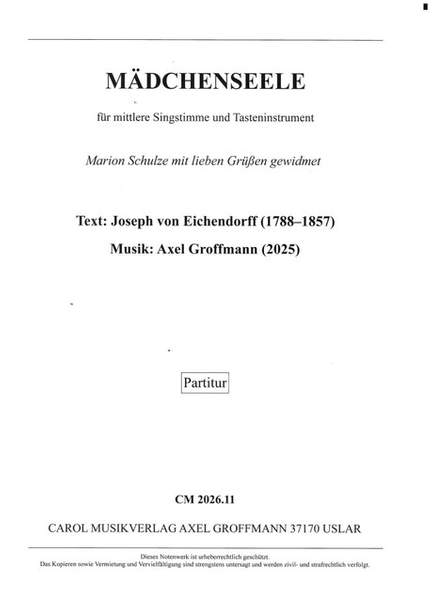 Groffmann, A: Mädchenseele