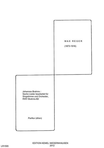 Brahms, J: Sechs Lieder