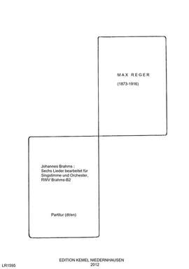 Brahms, J: Sechs Lieder