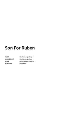 Stephan Langenberg: Son For Ruben