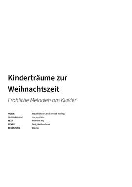 Traditionell, Carl Gottlieb Hering: Kinderträume zur Weihnachtszeit