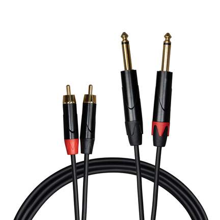 Audio Cable Cinch (2M) to Jack (2M), 1m