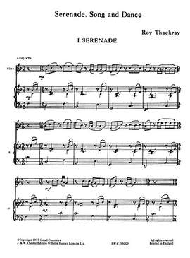 Roy Thackray: Serenade, Song And Dance Oboe And Piano