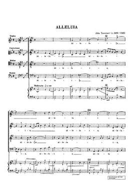 John Taverner: Alleluia (From Chester Motet Book 2-english)