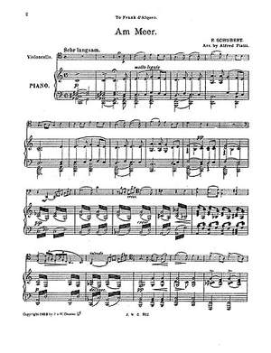 Franz Schubert: Am Meer From Three Melodies (Arr Piatti)