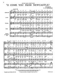 T.B. Lawrence: Tb O Come You From Newcastle (For Rehearsal Only)