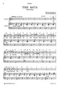 Peter Jenkyns: The Bats Unison And Piano