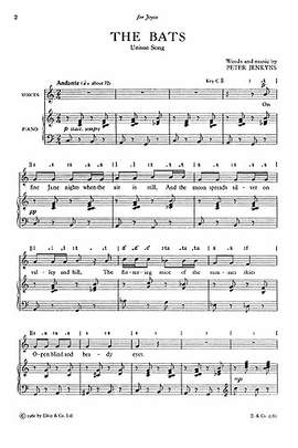 Peter Jenkyns: The Bats Unison And Piano