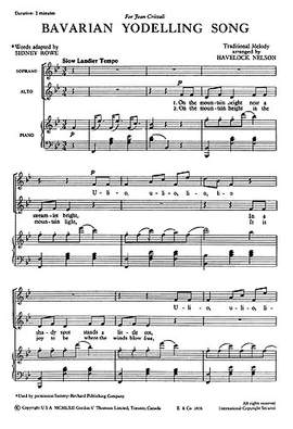 Havelock Nelson: Bavarian Yodelling Song Sa/Piano