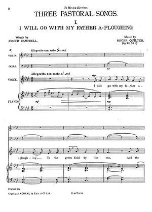 Roger Quilter: Three Pastoral Songs Op. 22
