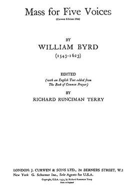 William Byrd: Mass For Five Voices