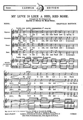 Granville Bantock: My Luve Is Like A Red, Red Rose