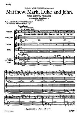 Gustav Holst: Matthew, Mark, Luke And John