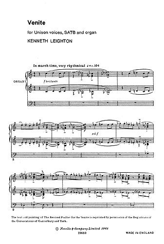 Kenneth Leighton: Venite